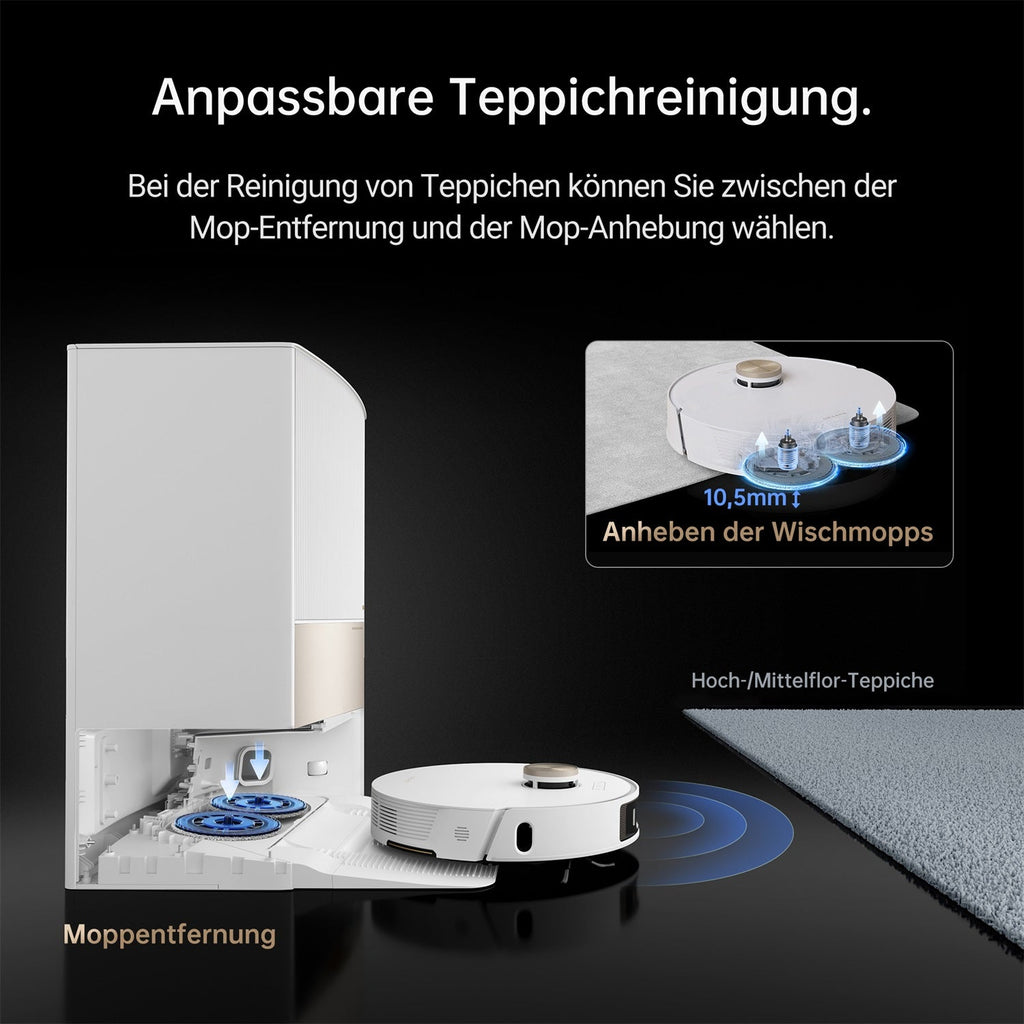 2 x Veegpads met 2 x reservehouder, accessoires voor Dreame L10s Pro Ultra Heat, X40 Ultra, X40 Master, L40 Ultra, L20 Ultra, L20 Ultra