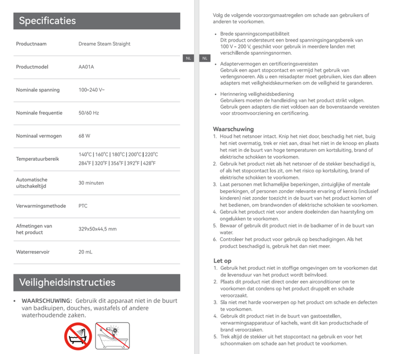 Waarschuwingen en veiligheidsinformatie