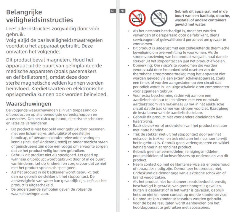 Waarschuwingen en veiligheidsinformatie