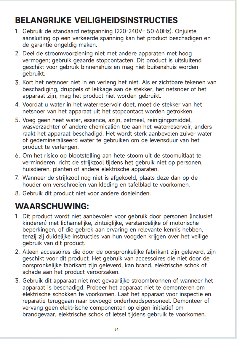 Waarschuwingen en veiligheidsinformatie