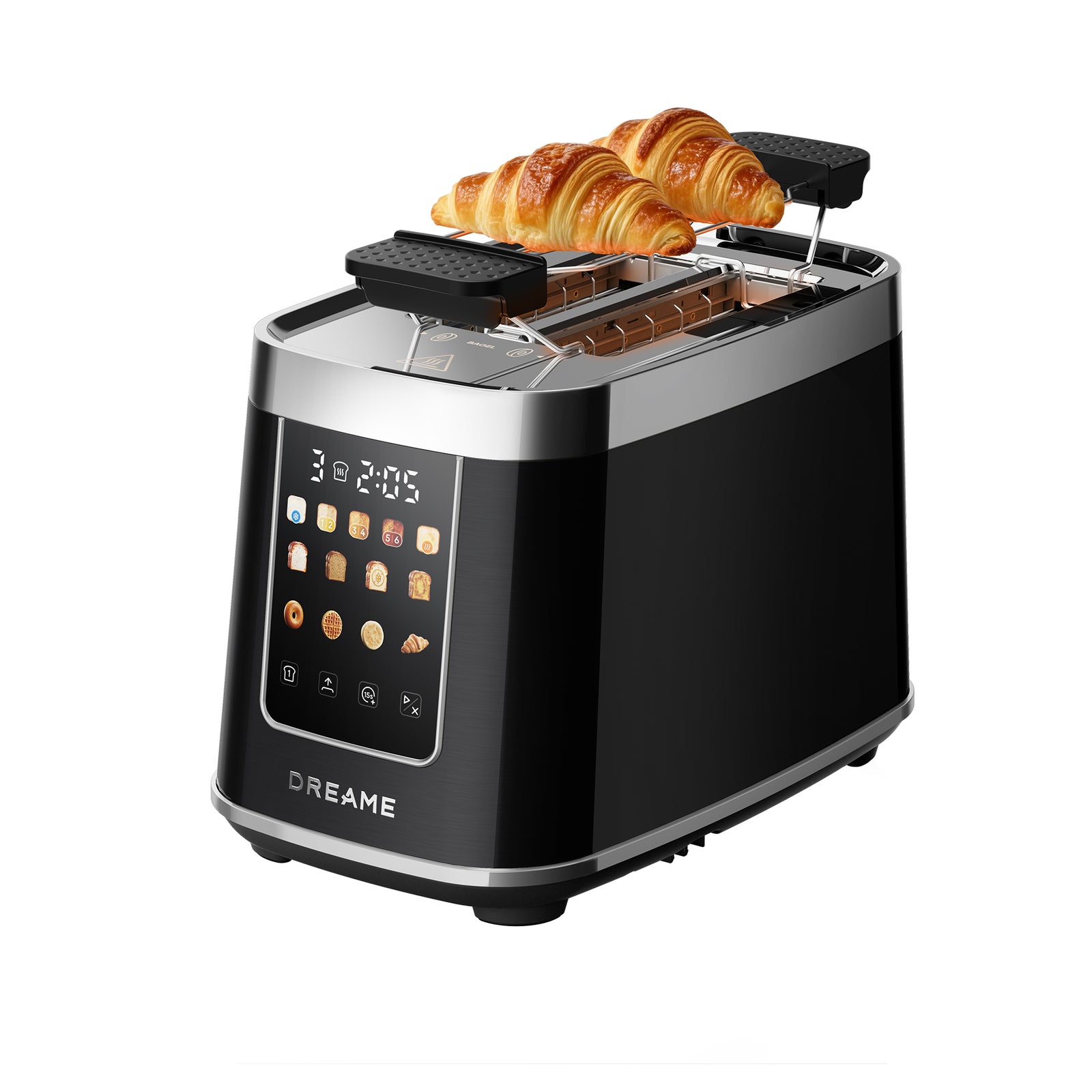 ToastControl™ Slimme broodrooster zwart
