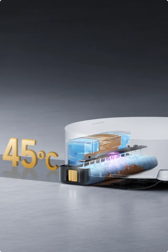 TrackSync constante warmwaterdweilfunctie voor een diepe reiniging van vloeren