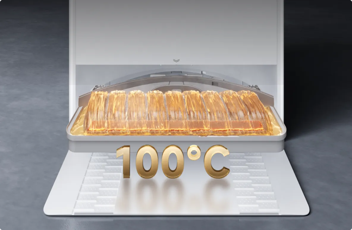 ThermoHub zelfreinigingssysteem voor dweil met 100°C heet water