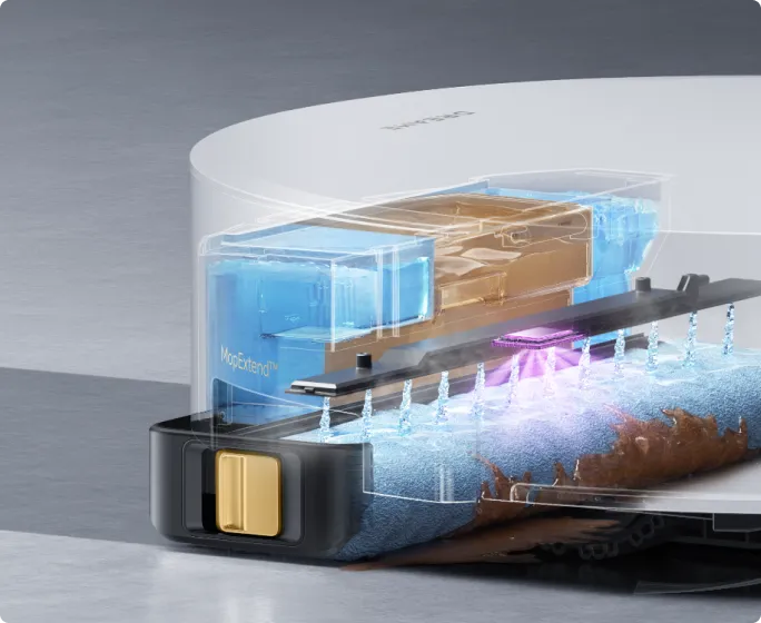 Dreame Aqua10 Ultra Track Complete reinigt met constante temperatuur en hoge druk voor grondige resultaten