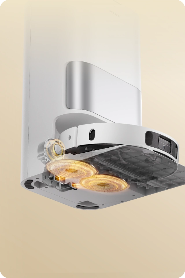 Automatisch drogen van de dweil met warme lucht