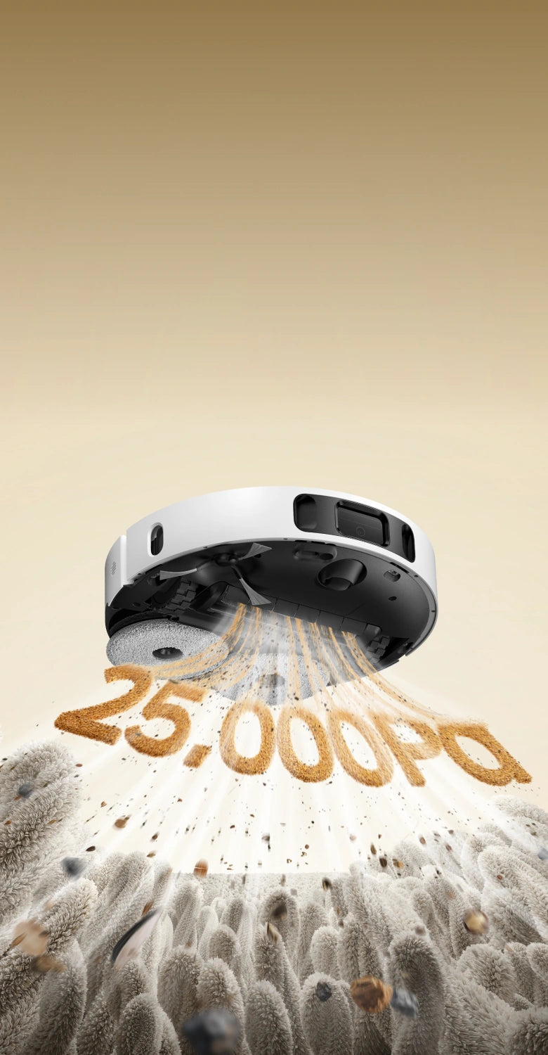 25.000 Pa zuigkracht voor een grondigere reiniging