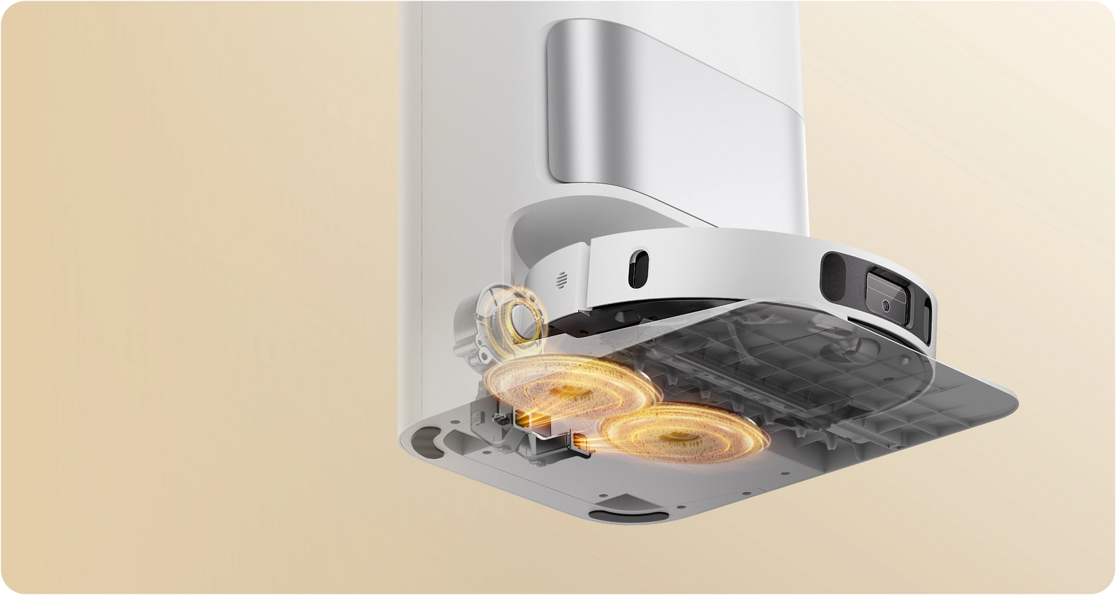 Automatisch drogen van de dweil met warme lucht