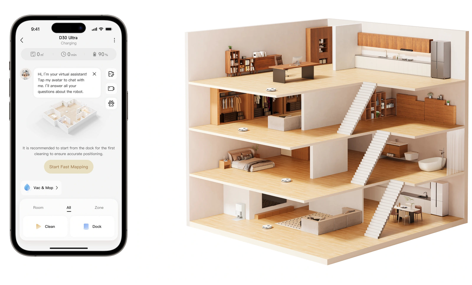 Slimme kaarten van meerdere verdiepingen