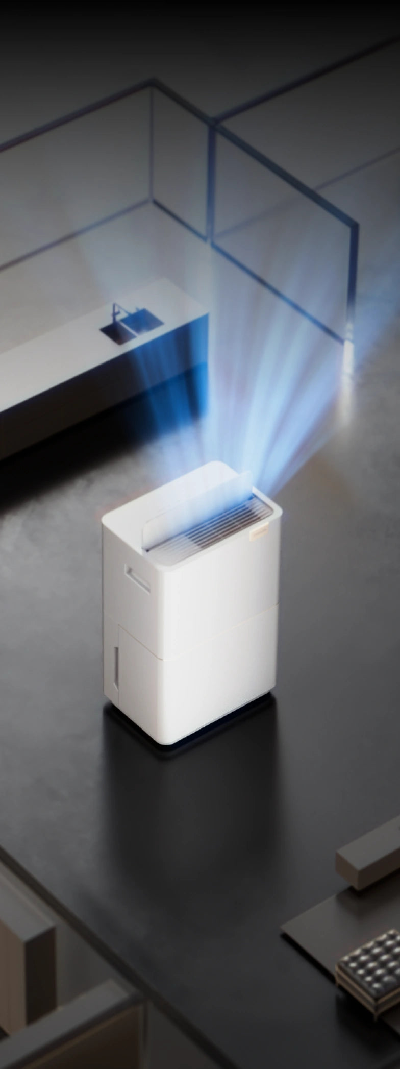 Zie het verschil met zeer efficiënte ontvochtiging