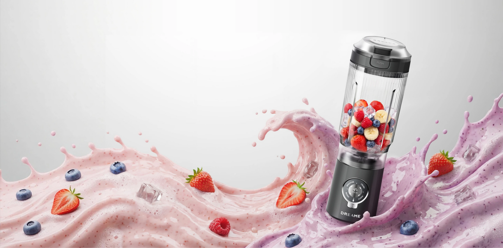 Dreame Portable Blender hogesnelheidsmixer met krachtige motor voor fluweelzachte smoothies