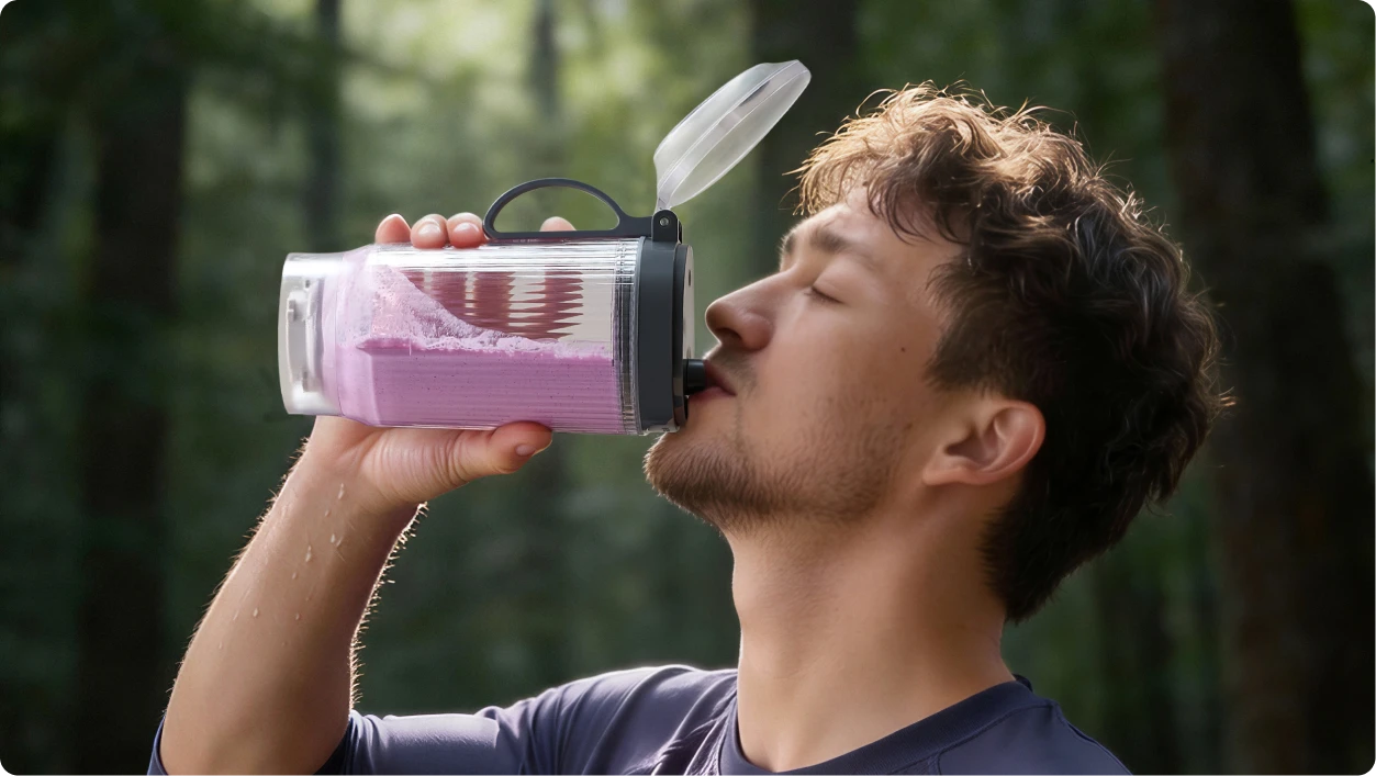 Dreame Portable Blender lekvrije drinktuit om direct uit te drinken zonder morsen of overschenken