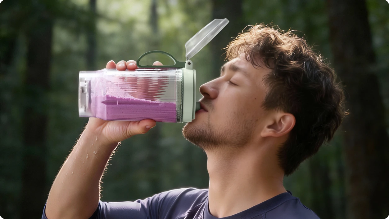 Dreame Portable Blender lekvrije drinktuit om direct uit te drinken zonder morsen of overschenken