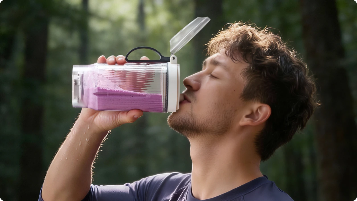 Dreame Portable Blender lekvrije drinktuit om direct uit te drinken zonder morsen of overschenken