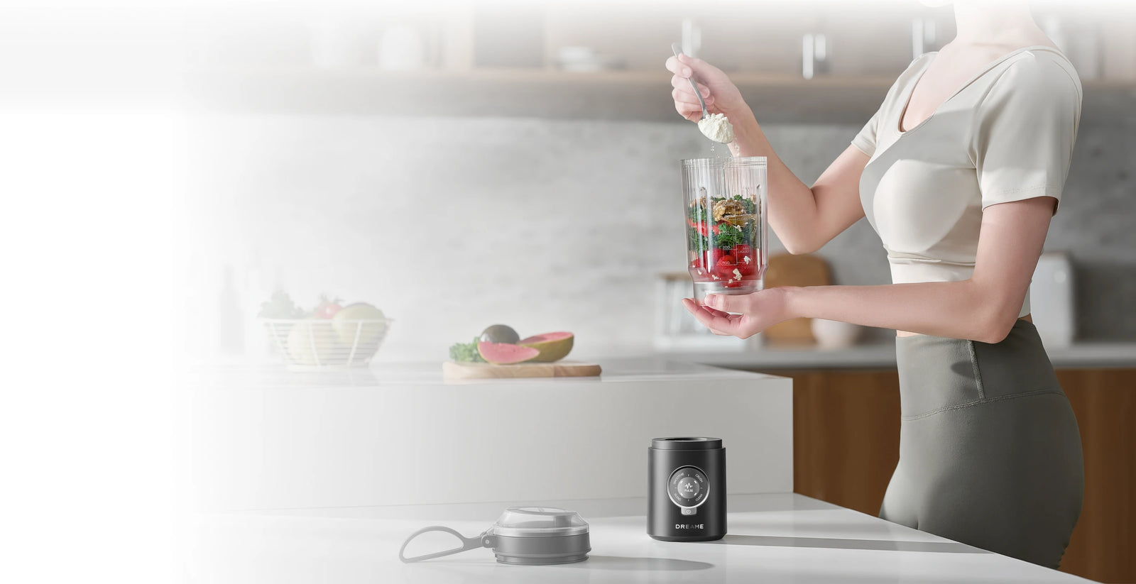Dreame Portable Blender draagbare 500ml BPA-vrije mengbeker voor gezonde sappen onderweg