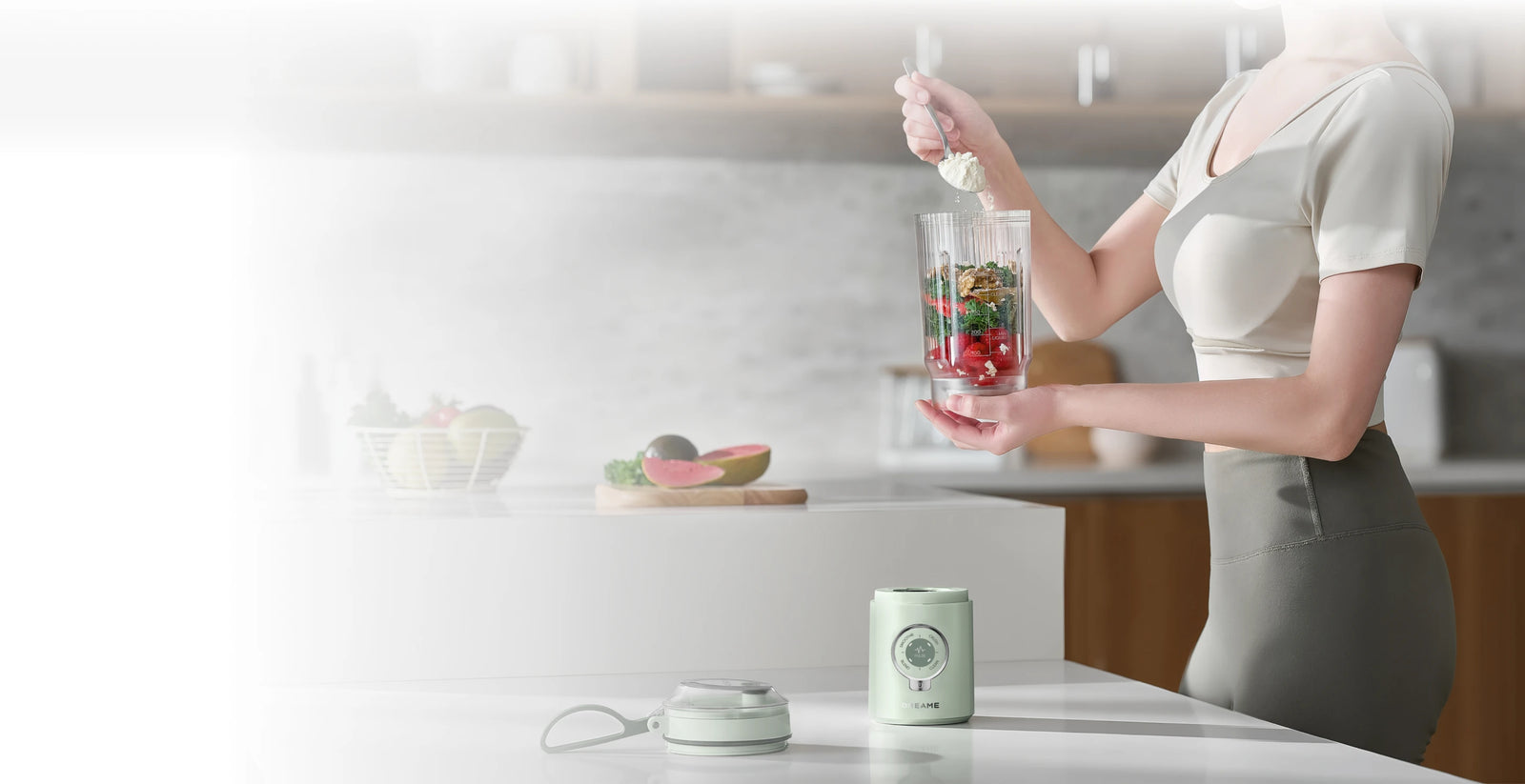 Dreame Portable Blender draagbare 500ml BPA-vrije mengbeker voor gezonde sappen onderweg