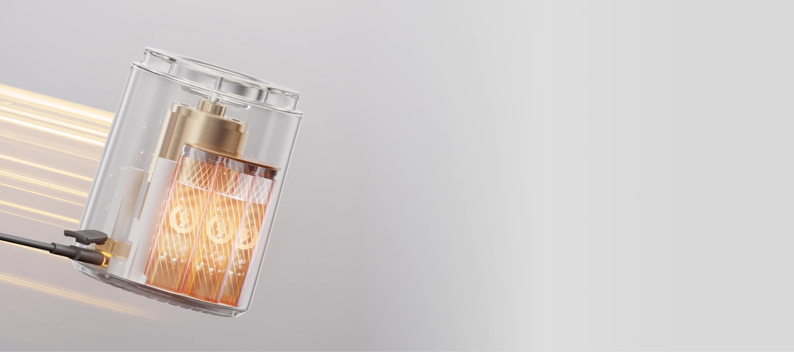 Dreame Portable Blender snellaadbatterij met 2000mAh capaciteit en handige batterijstatusindicator