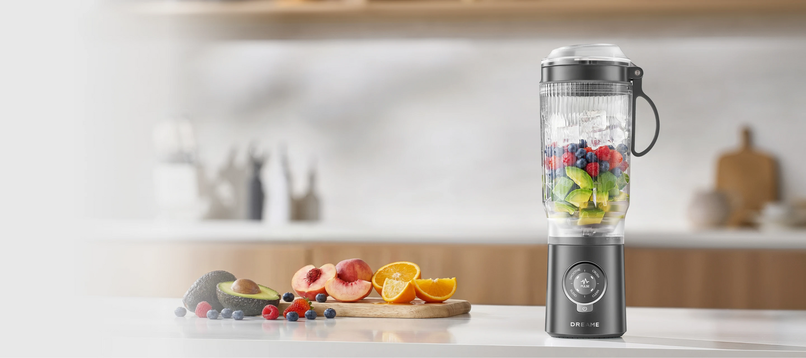 Dreame Portable Blender wereldwijd merk met compact ontwerp voor ruimtebesparend opbergen