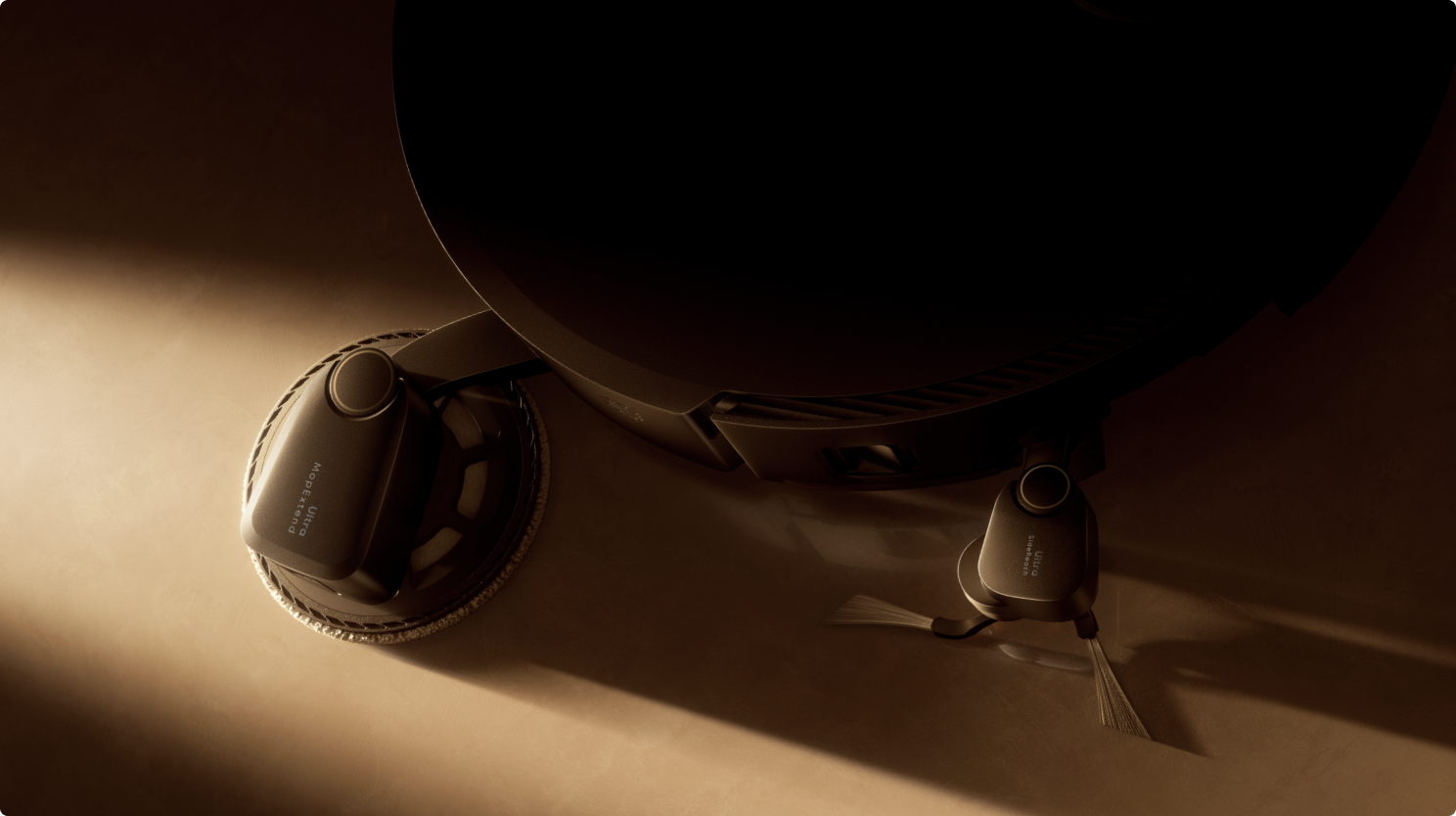 Dreame X60 Pro Ultra Complete met eerste dubbelgewrichts robotarm en 18 cm Ultra-Extend voor nauwkeurige randreiniging.