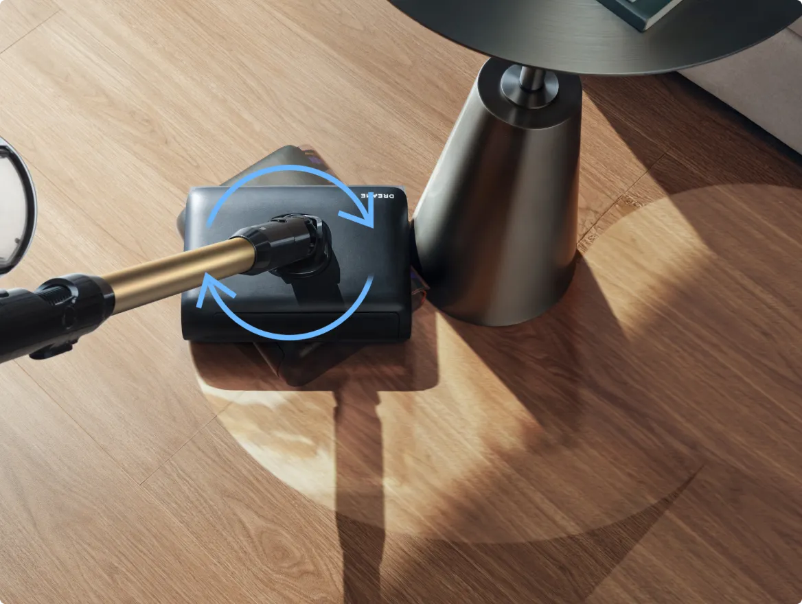 Dreame   Z30 Pro Aqua-A met 180 graden draaibare borstelkop voor moeiteloze reiniging rond meubelpoten