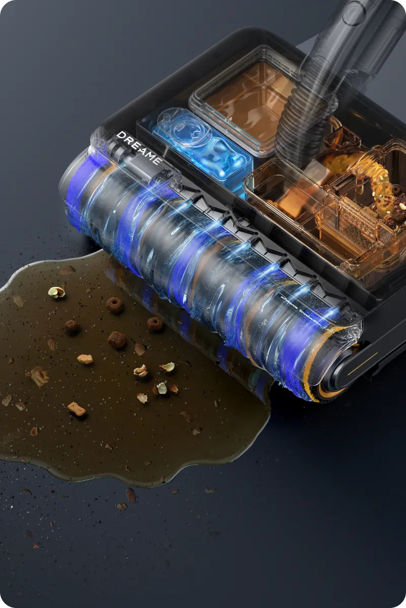 Dreame Z30 Pro Aqua-A Steelstofzuiger met natreinigingsfunctie met AquaCycle 2.0 technologie voor nat en droog vuil.