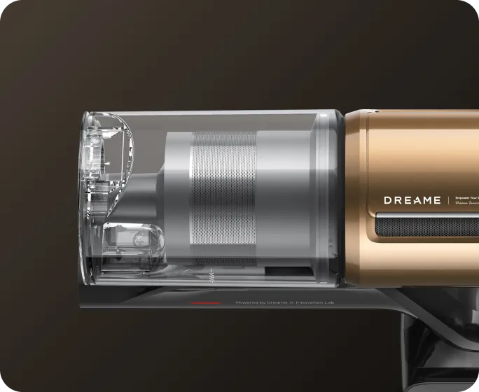 Dreame Z30 Pro Aqua-A Steelstofzuiger met natreinigingsfunctie transparante stofbeker met vijflaags HEPA H14 filtersysteem